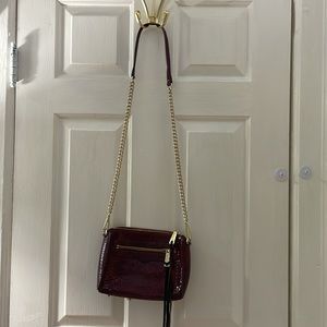 Rebecca Minkoff Red Patent Snakeskin Side Purse